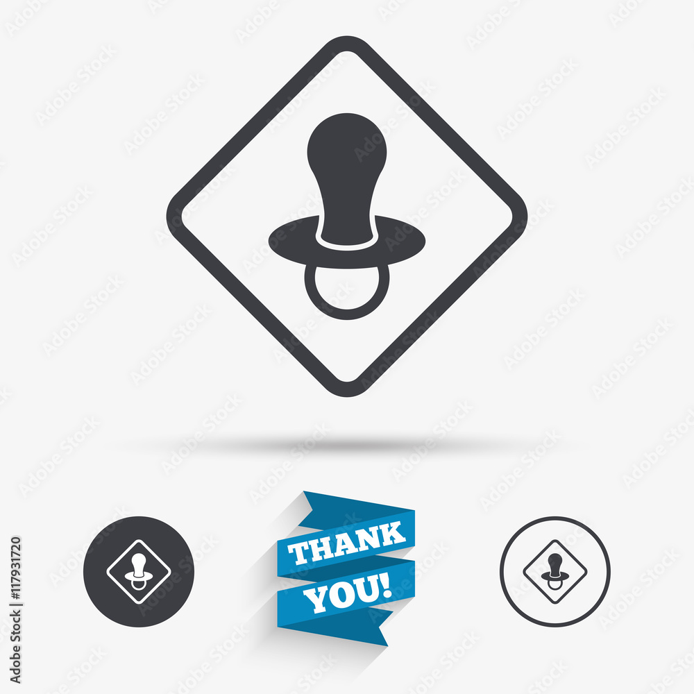 Baby on board sign icon. Infant caution symbol. Baby on board sign icon. Infant caution symbol.