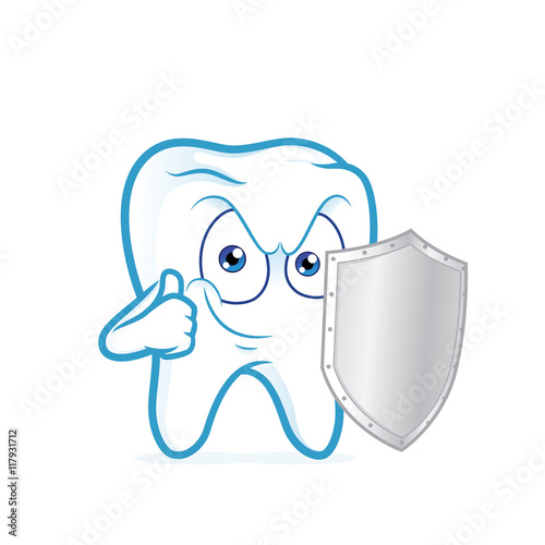 Tooth holding metal shield