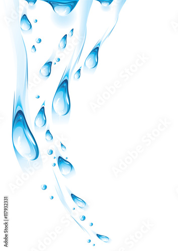 Water drops. Vector illustration.