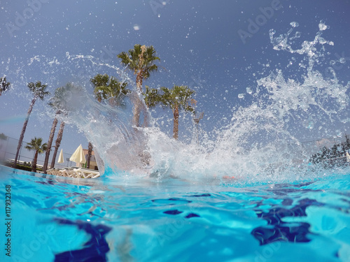 water splashing in the pool © Photobank