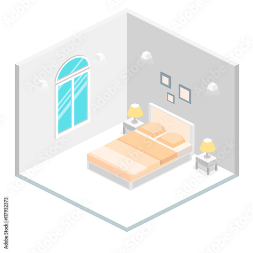 Isometric hostel room