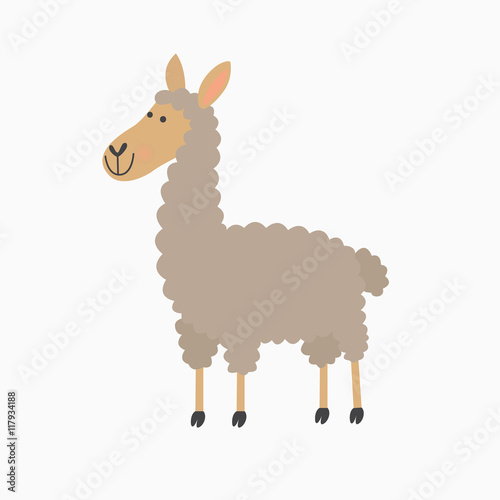 Illustration of cute lama