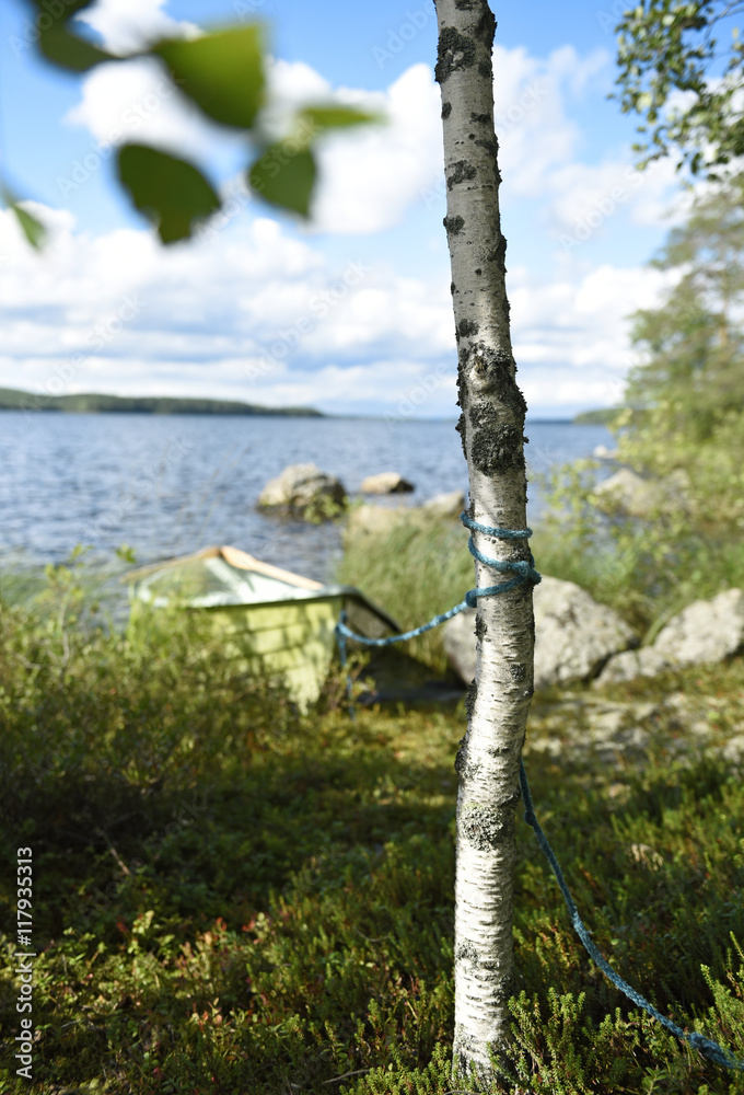 Fototapeta premium Finland Island Boat