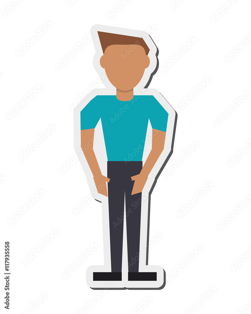 flat design faceless man icon vector illustration flat design faceless man icon vector illustration