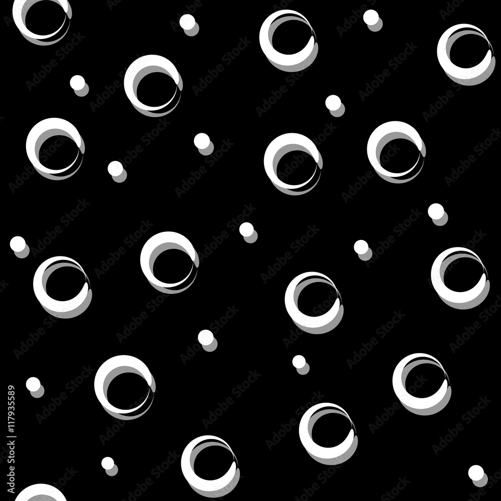 Ring and polka dot double seamless pattern