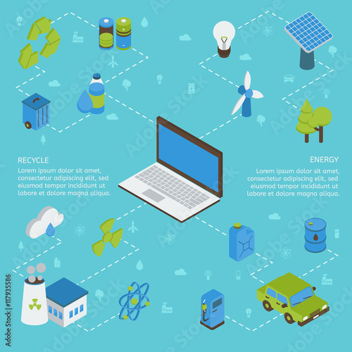 Ecology Isometric Infographics