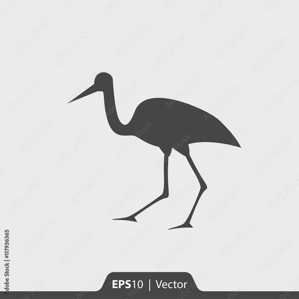 Naklejka premium Stork vector icon for web and mobile