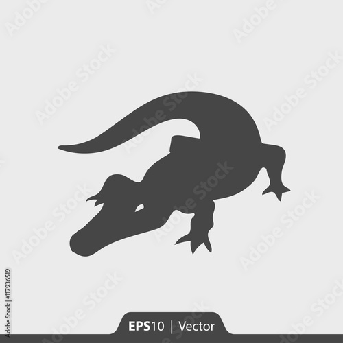 Alligator vector icon for web and mobile