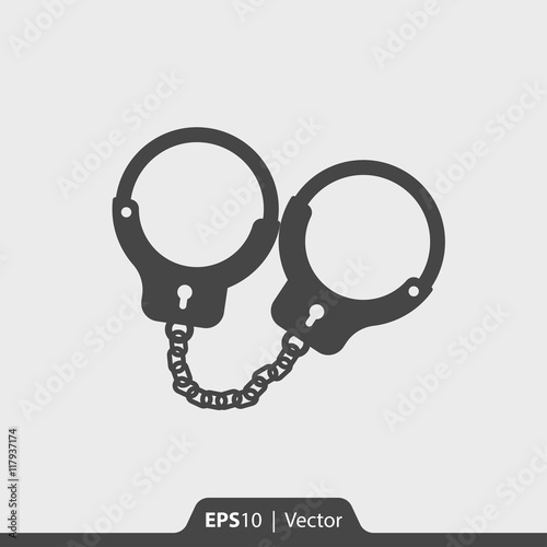 Handcuffs  vector icon for web and mobile