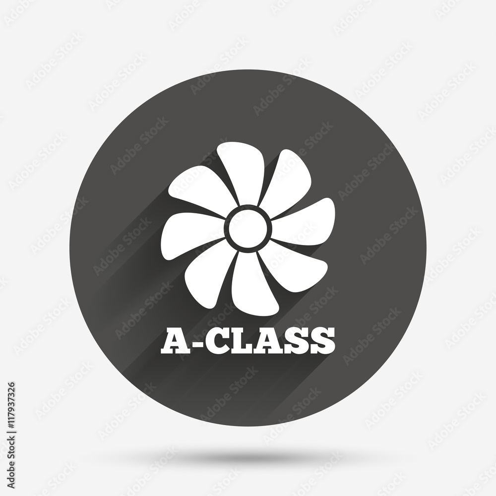 A-class ventilation sign icon. Energy efficiency A-class ventilation sign icon. Energy efficiency