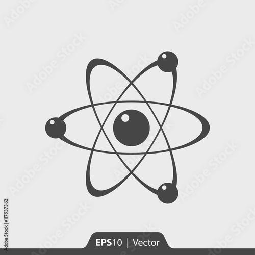 Atom structure vector icon for web and mobile