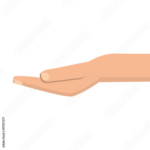 flat design shelter hand icon vector illustration