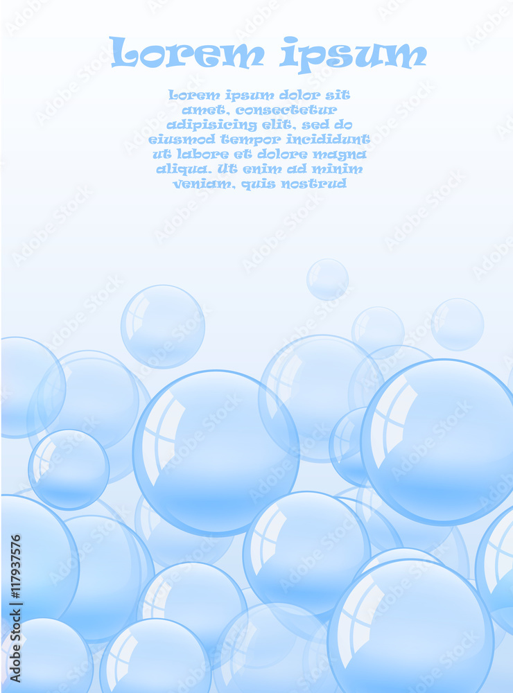 Flyer with soap bubble Flyer with soap bubble