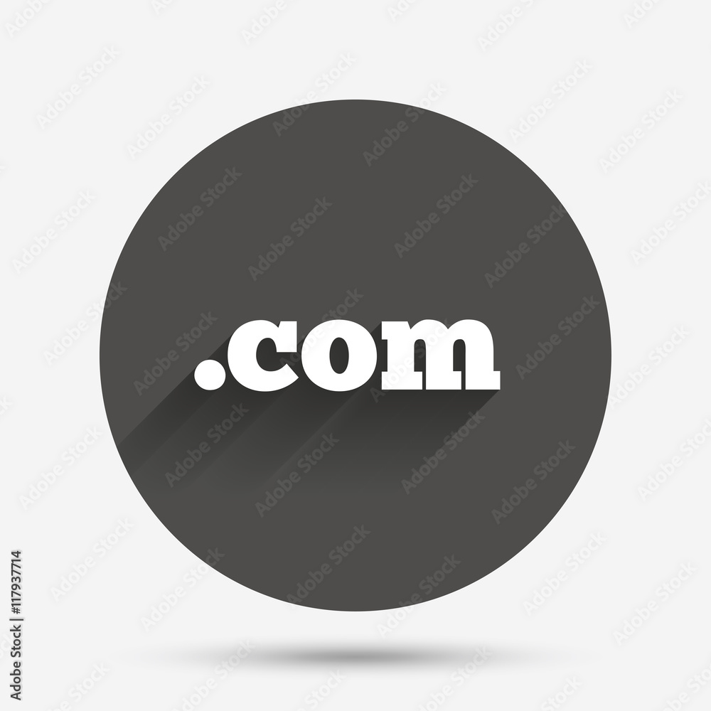 Domain COM sign icon. Top-level internet domain Domain COM sign icon. Top-level internet domain
