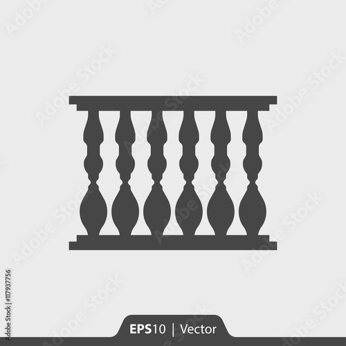 Baluster vector icon for web and mobile