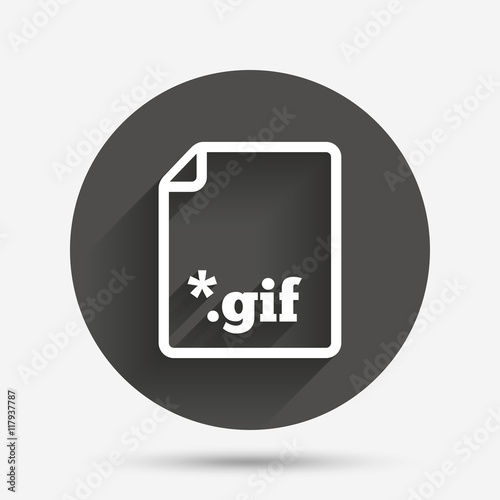 File GIF sign icon. Download image file.
