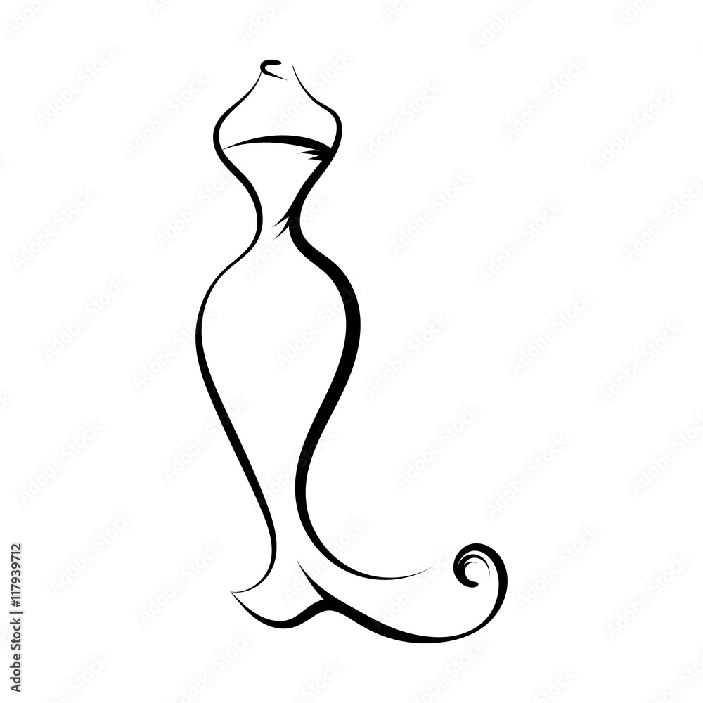 dummy dress hand drawing illustration vector dummy dress hand drawing illustration vector