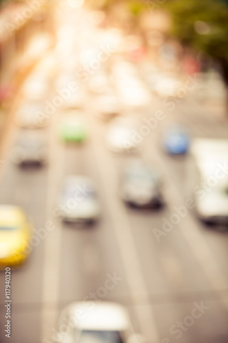 Wallpaper Mural Blurry of trafficBlurry of traffic jam on the city street in Ban Torontodigital.ca