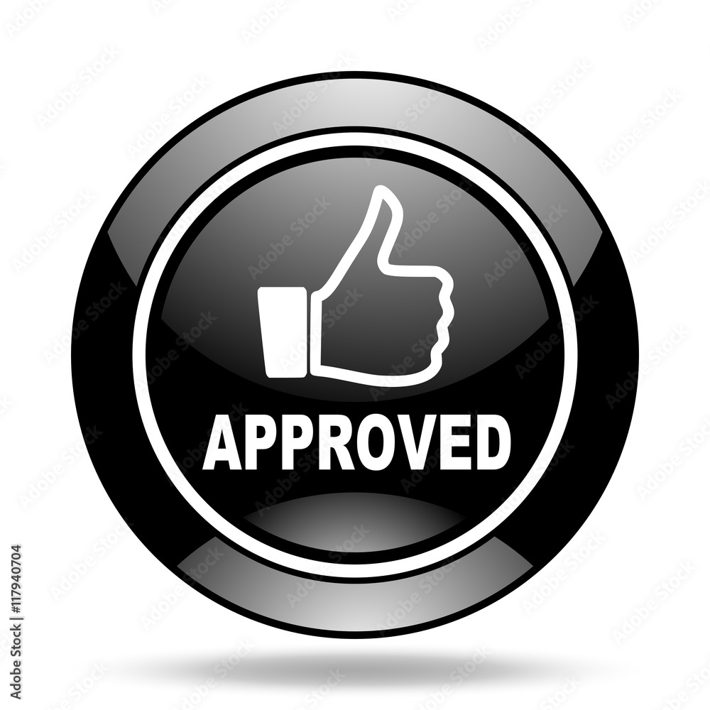 approved black glossy icon approved black glossy icon