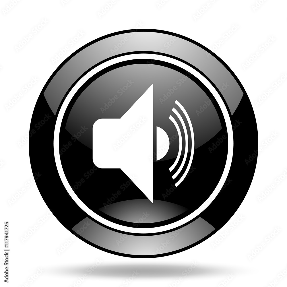 volume black glossy icon volume black glossy icon