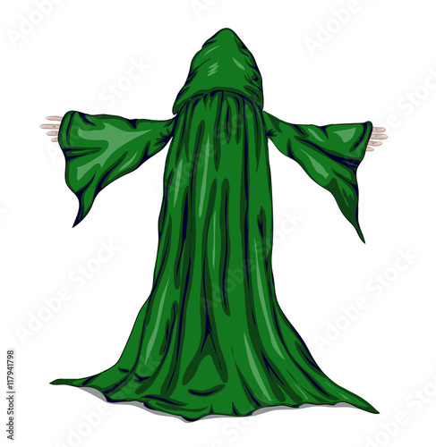 Vector illustration of a wizard or a monk.
