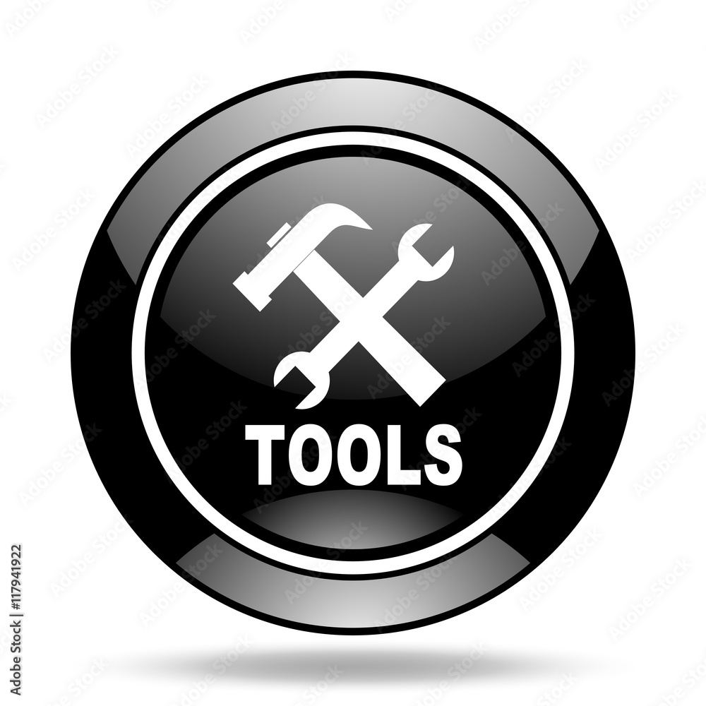 tools black glossy icon tools black glossy icon