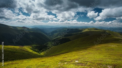 4K beautiful time lapse landscape summer in the Carpathian Mountains