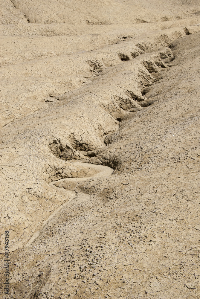 Obraz premium Mud Volcanoes - Texture and eruption -Romania, Buzau, Berca