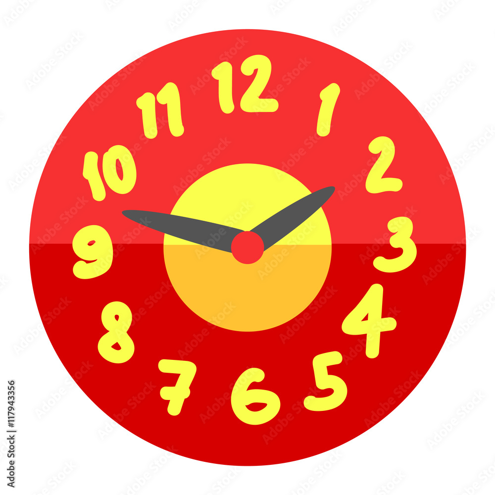 Clock face watch vector illustration Stock Vector Adobe Stock