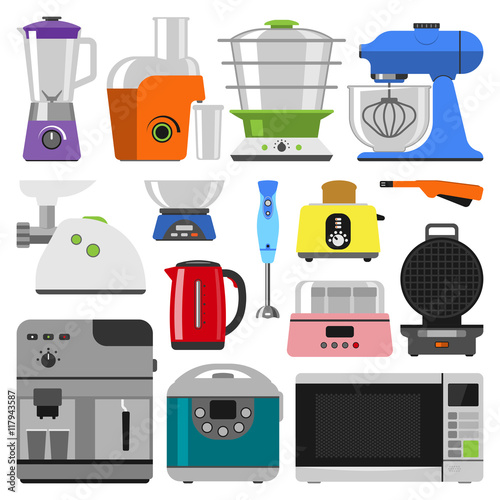 kitchen appliances vector