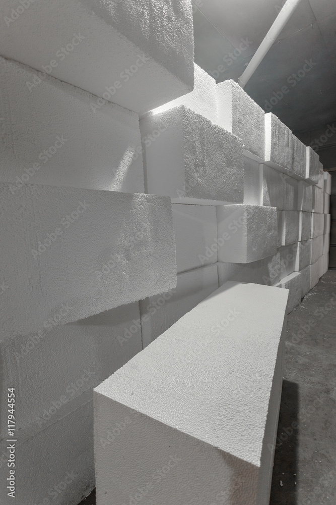 Large blocks of polystyrene Large blocks of polystyrene