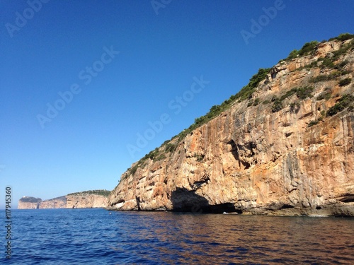 cliffs at alghero, sardinia, italy