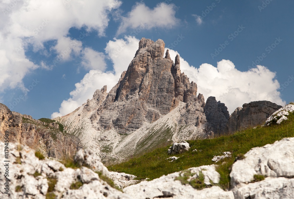 ..mount Croda da Lago, mountains in italian Dolomites