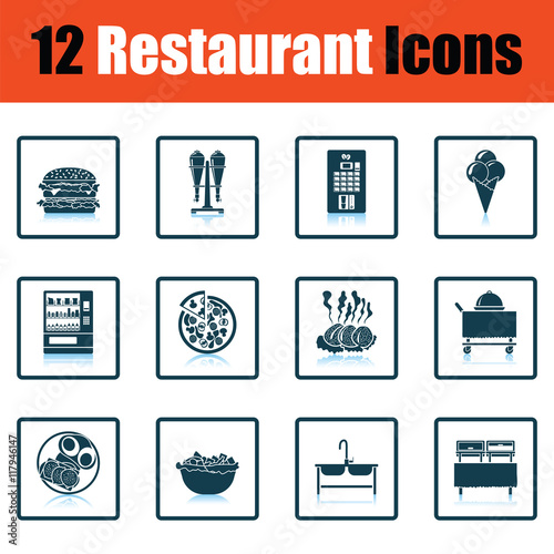 Restaurant icon set