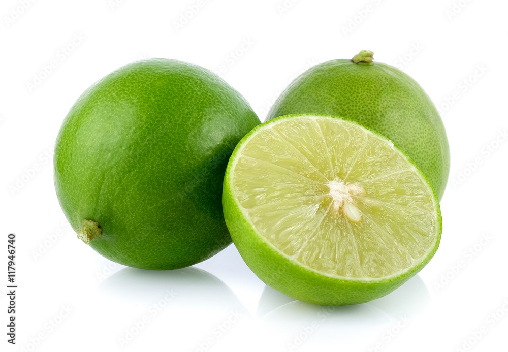lime on white background lime on white background