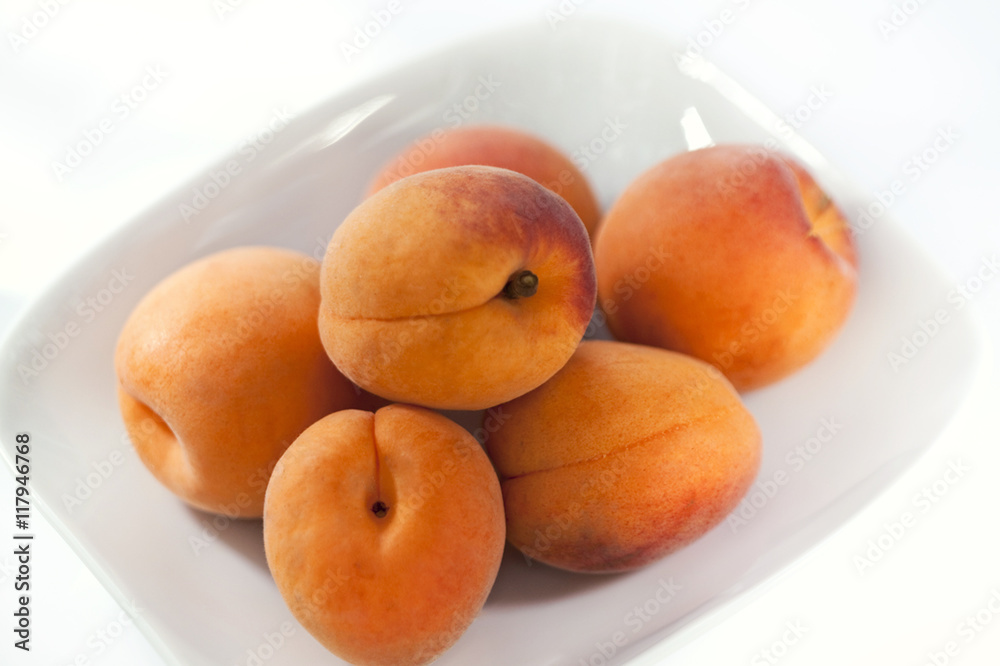 Apricots on a plate