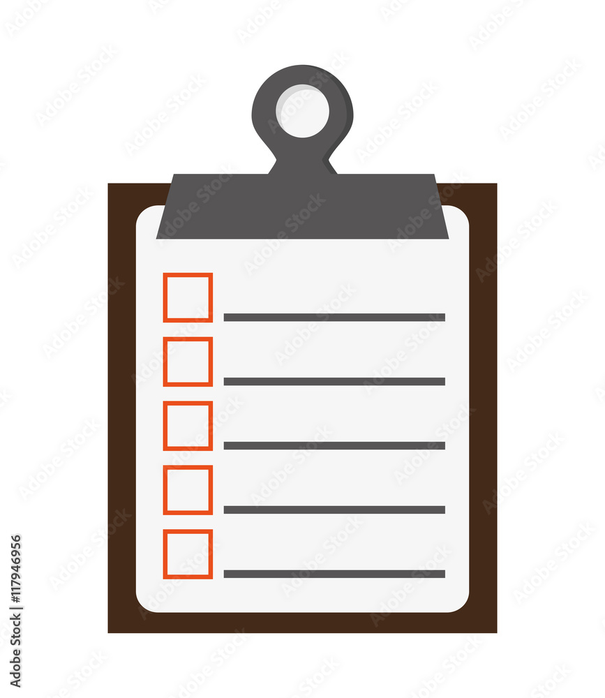 flat design clipboard with check list icon vector illustration flat design clipboard with check list icon vector illustration