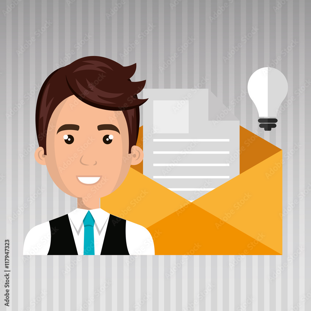 man message document icon vector illustration graphic man message document icon vector illustration graphic
