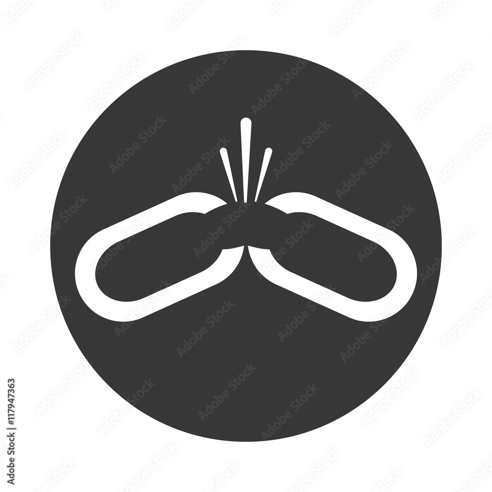 flat design broken link chain icon vector illustration flat design broken link chain icon vector illustration