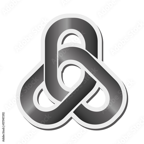 flat design link chain icon vector illustration