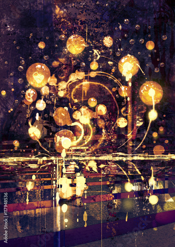 light bulb,abstract painting concept © grandfailure