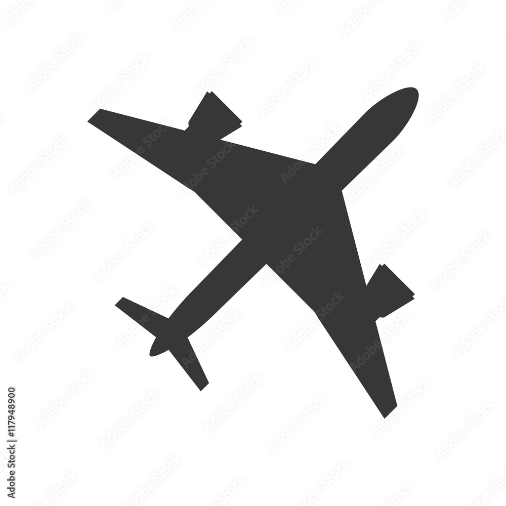 flat design comercial airplane icon vector illustration flat design comercial airplane icon vector illustration