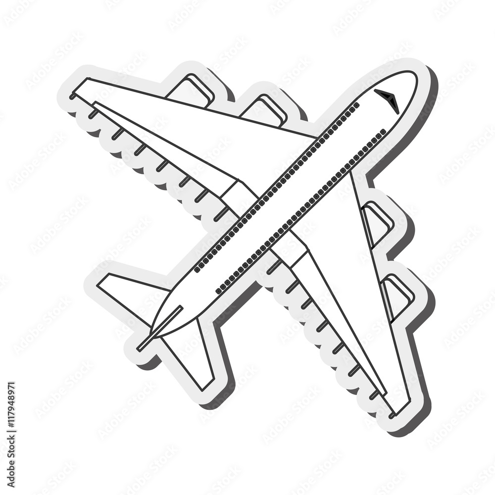 flat design comercial airplane icon vector illustration flat design comercial airplane icon vector illustration