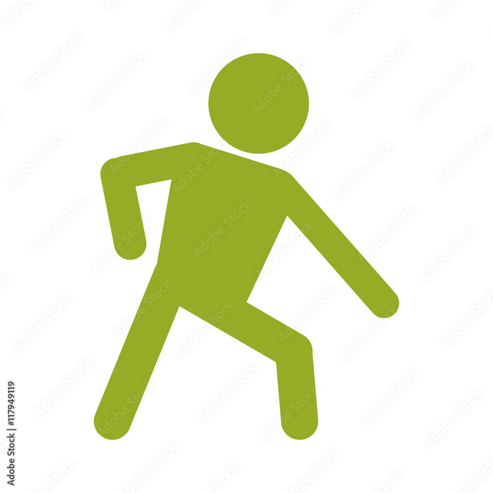 flat design man pictogram leaning icon vector illustration flat design man pictogram leaning icon vector illustration