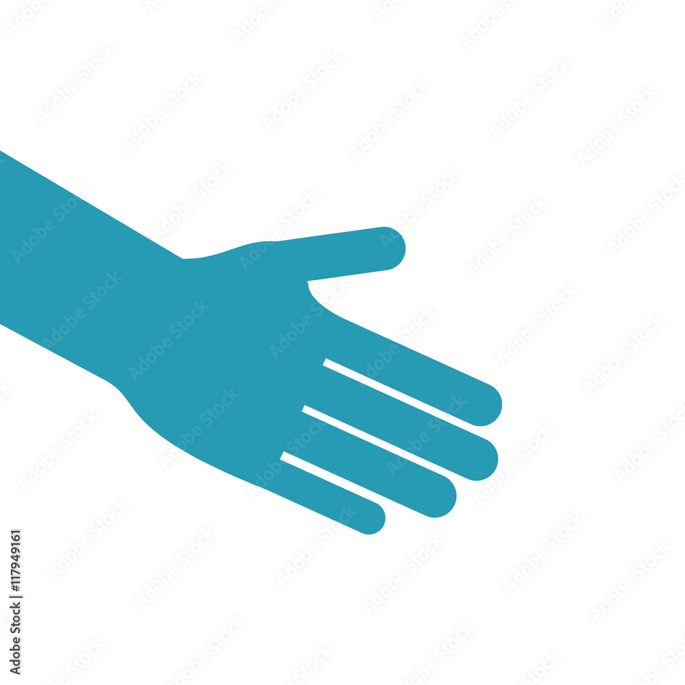flat design open hand icon vector illustration flat design open hand icon vector illustration