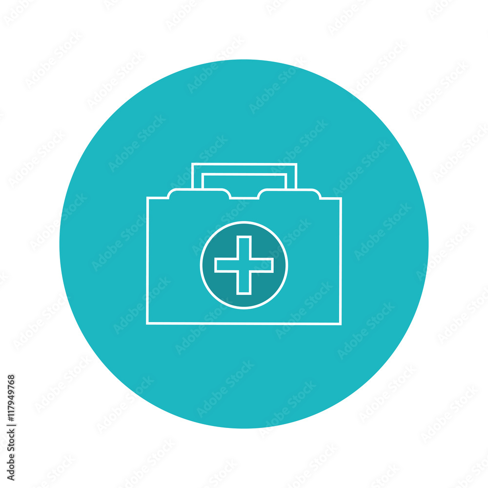 simple flat design first aid kit icon vector illustration simple flat design first aid kit icon vector illustration