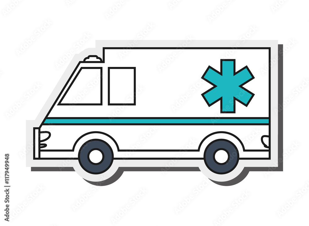 flat design single ambulance icon vector illustration flat design single ambulance icon vector illustration