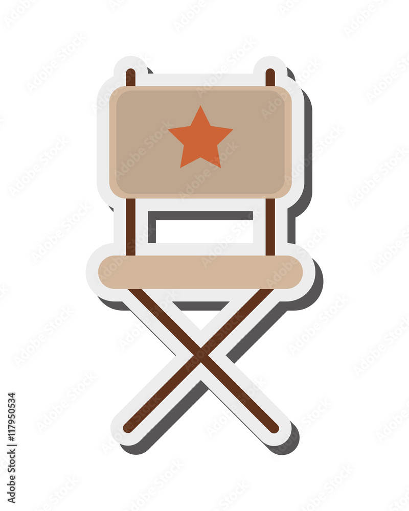 flat design director chair icon vector illustration flat design director chair icon vector illustration