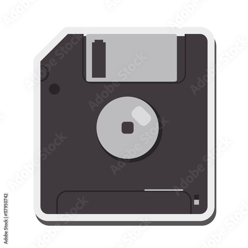 flat design Floppy disk icon vector illustration