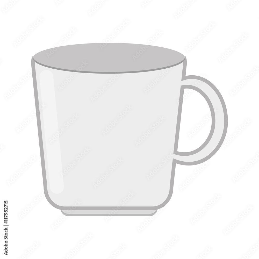 flat design white mug icon vector illustration flat design white mug icon vector illustration